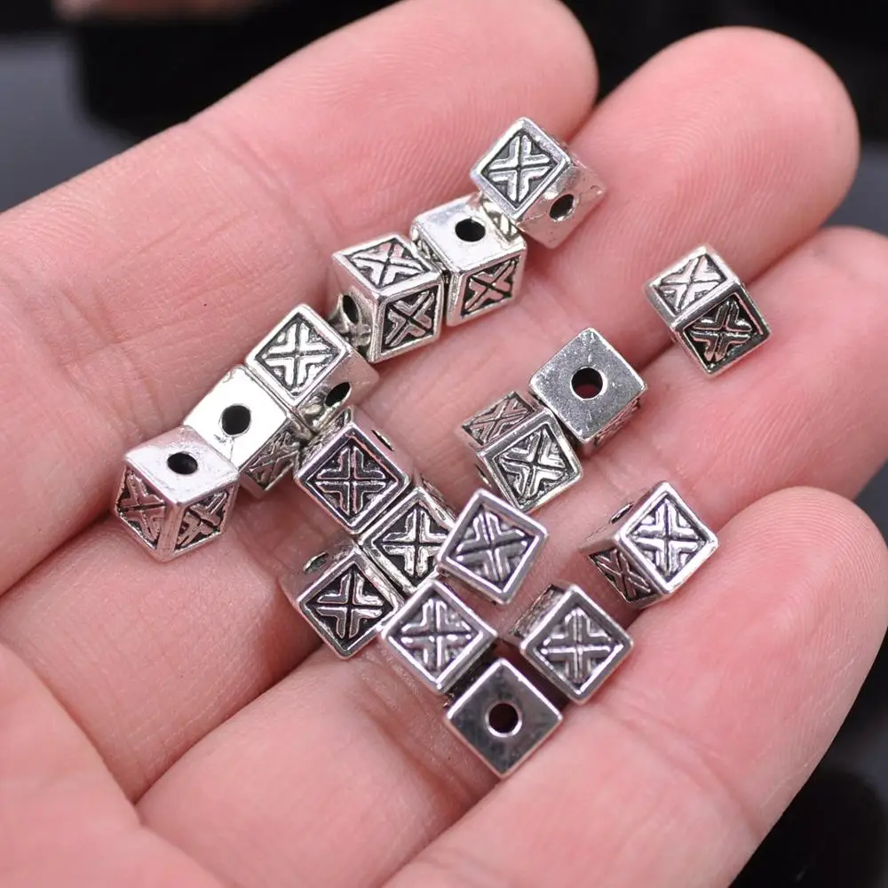 Top Trends: 50pcs Tibetan Silver Color Metal Alloy Loose Spacer Beads Lot For Earring Necklace Bracelet Jewelry Making Findings DIY Crafts Shoppable Styles - Image 6