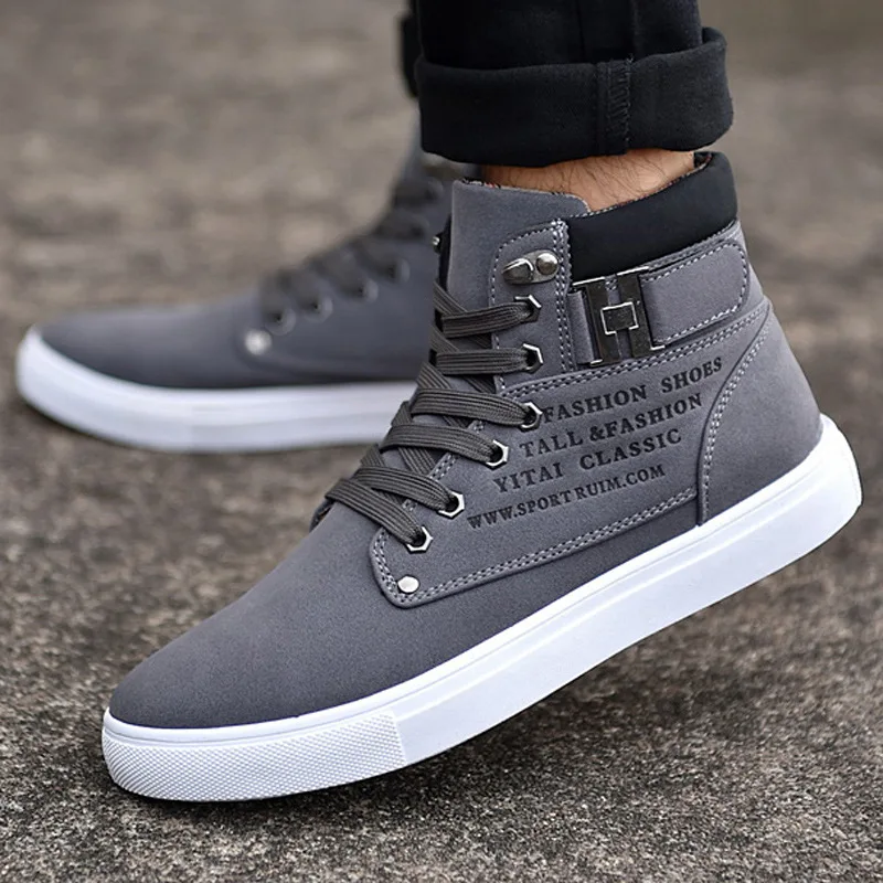 Top Trends: New Stylish Men's Skateboarding Shoes High Top Casual Shoes Outdoors Leisure Sneakers Breathable Walking Shoes Chaussure Homme Shoppable Styles - Image 4