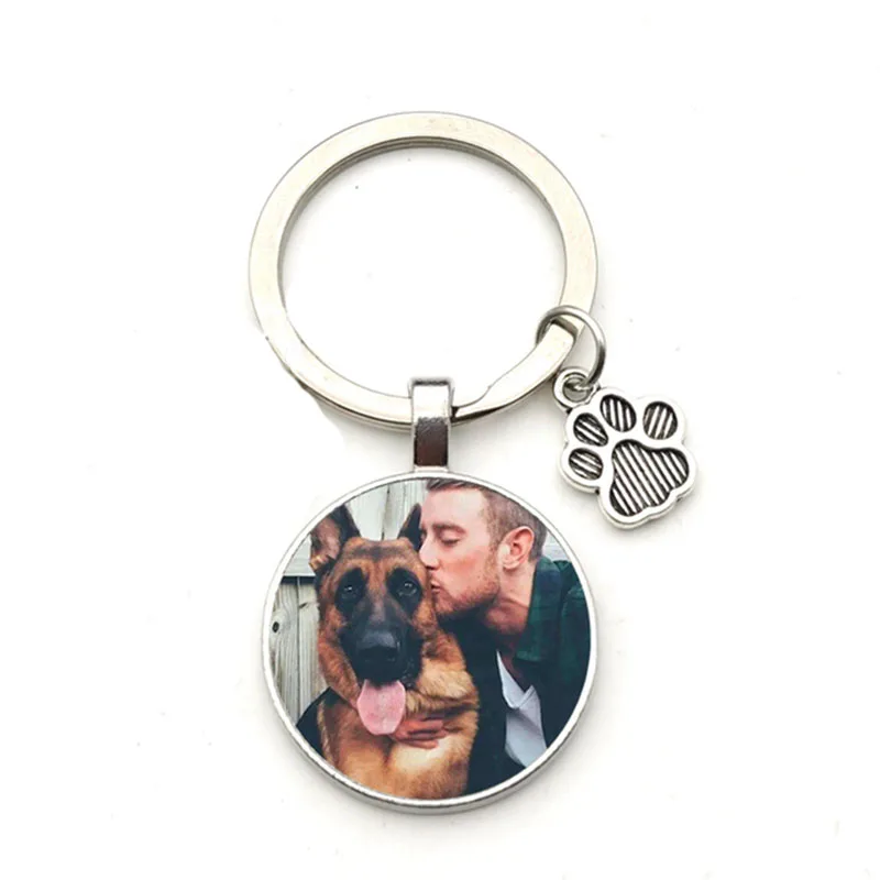 Top Trends: 2023 Custom Diy Dog Photo Keychain I Love Dog Glass Crystal Pendant Keychain Car Key Men And Women Favorite Gift Souvenir Shoppable Styles