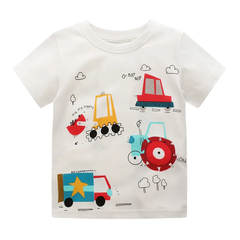 Top Trends: Jumping Meters Summer Boys T Shirts With Cars Print Fashion Cotton Baby Clothes Hot Selling Kids Children&#039;s Tees Toddler Tops Shoppable Styles