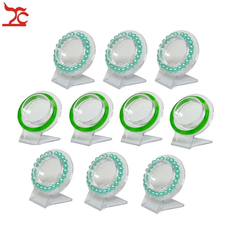 Top Trends: Wholesale 10Pcs Clear Jewelry Bracelet Display Holder Bangle Organizer Rack Acrylic Bracelet Display Collar Stand Holder Shoppable Styles