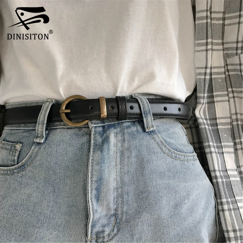 Top Trends: DINISITON Female Genuine Leather Belts For Women Jeans Dress Waist Strap Pin Buckle Belt Casual Cummerbunds Luxury Brand Shoppable Styles