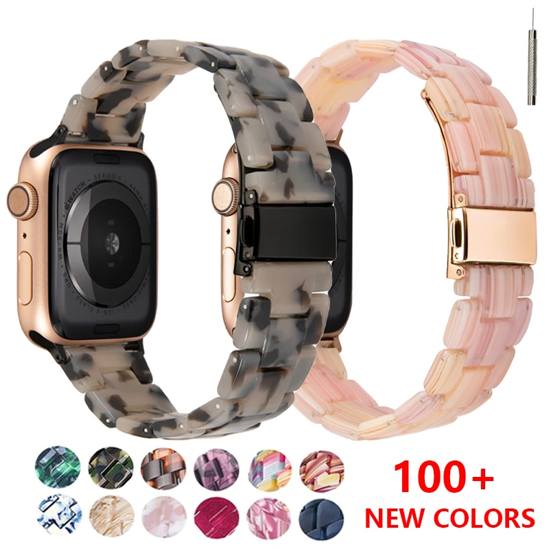 Top Trends: Resin Strap For Apple Watch Band 44mm 40mm 45mm 41mm 38mm 42mm Bracelet Correa IWatch Series 3 4 5 6 Se 7 Replacement Watchband Shoppable Styles