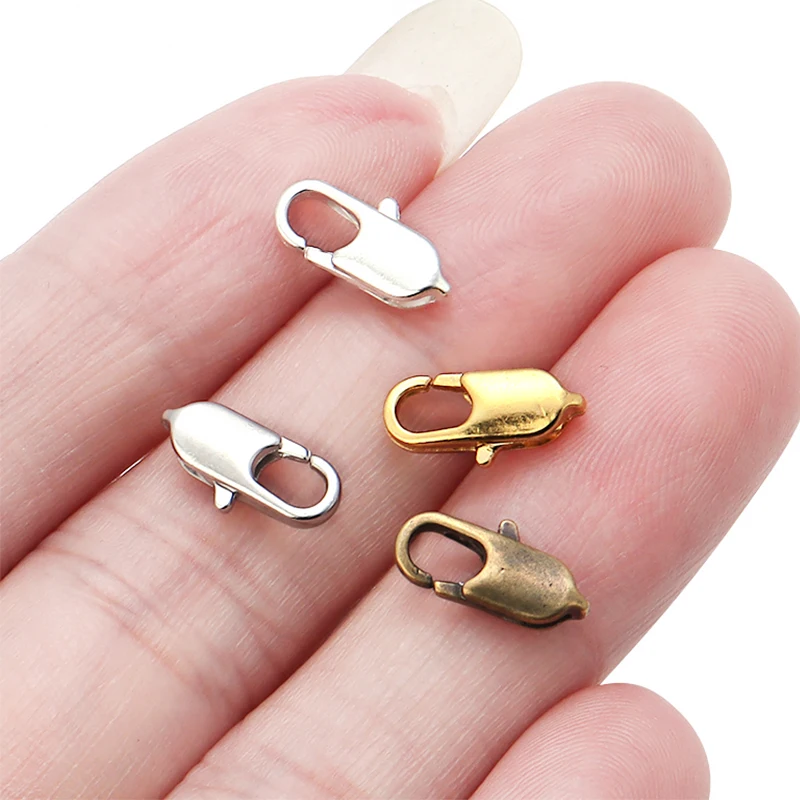 Top Trends: 30pcs / Lot Swivel Clasp Lobster Clasps Hooks End Clasps Connectors For Jewelry Making DIY Necklace Bracelet Findings Craft Shoppable Styles