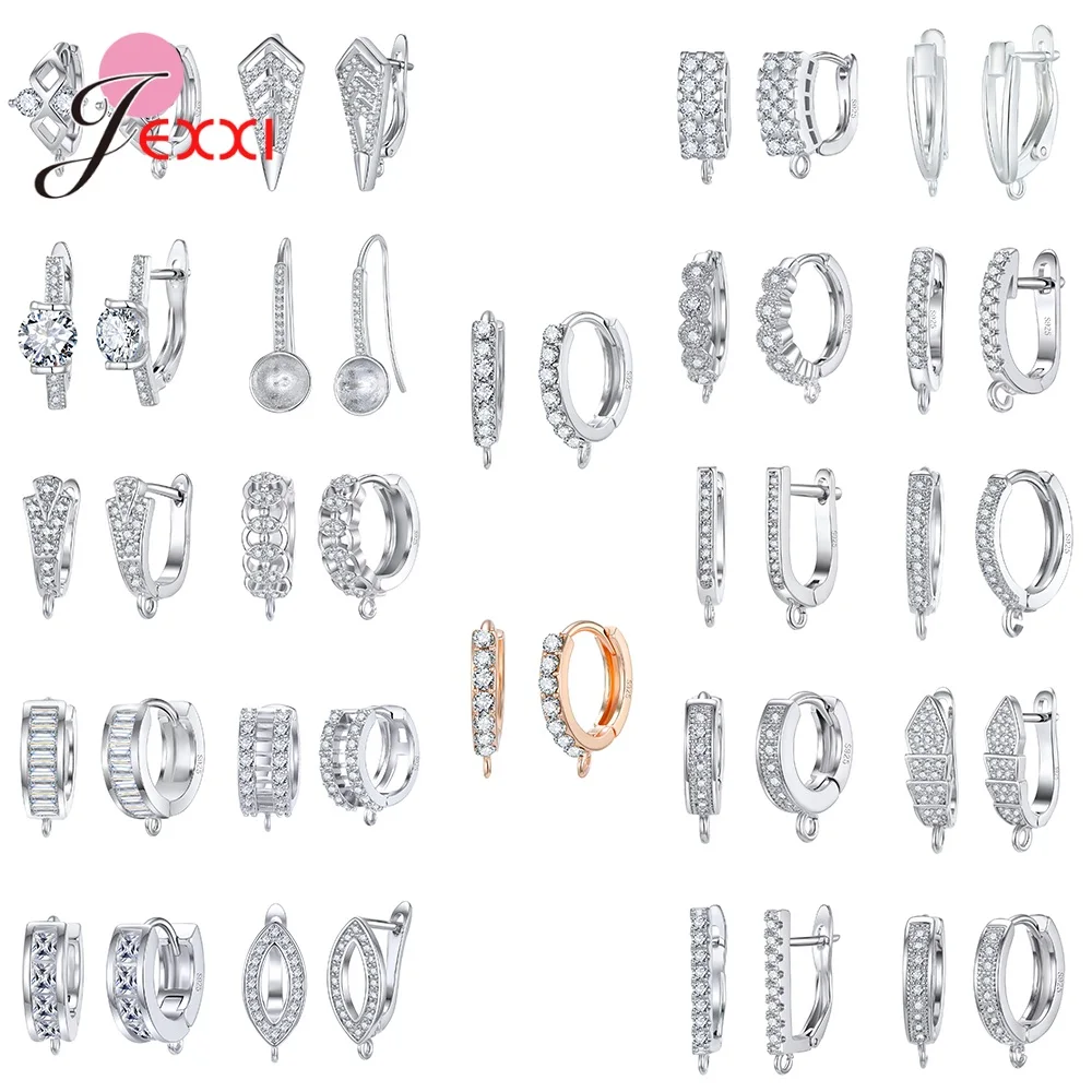 Top Trends: New Statement DIY Earrings Clasps Hooks For Woman Handmade Jewelry Making Accessories Fashion Design Cubic Zirconia Earrings Shoppable Styles