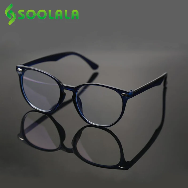 Top Trends: SOOLALA Square Ultralight Anti Blue Light Reading Glasses Women Men Computer Frame Farsighted Presbyopic Glasses + 0.5 + 0.75 Shoppable Styles - Image 2