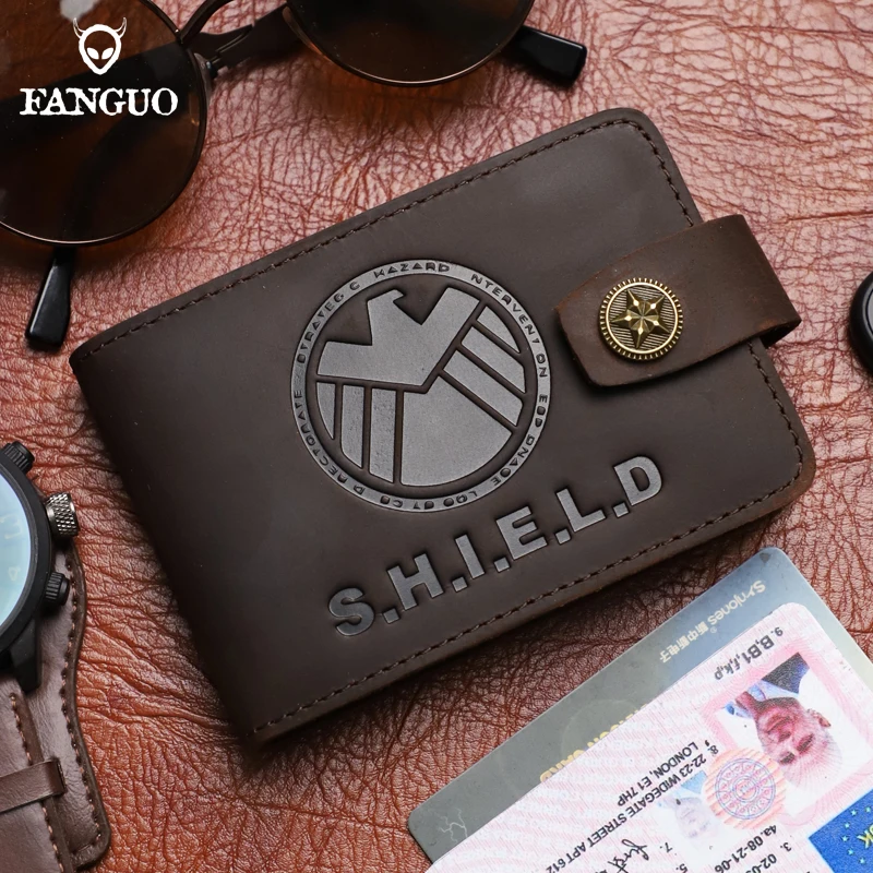 Top Trends: Printed With SHIELD Driver License Holder Genuine Leather Credit Card Case Cover Portable Storage Fold ID Business Card Bag Shoppable Styles