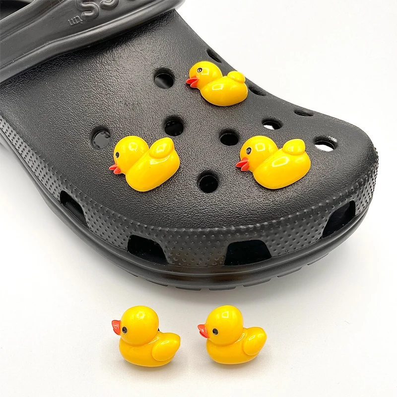 Top Trends: Original Little Yellow Duck Icon Resin Shoe Charms Decoration For Child Croc Clogs DIY Parts Womens Slippers Pins Accessories Shoppable Styles