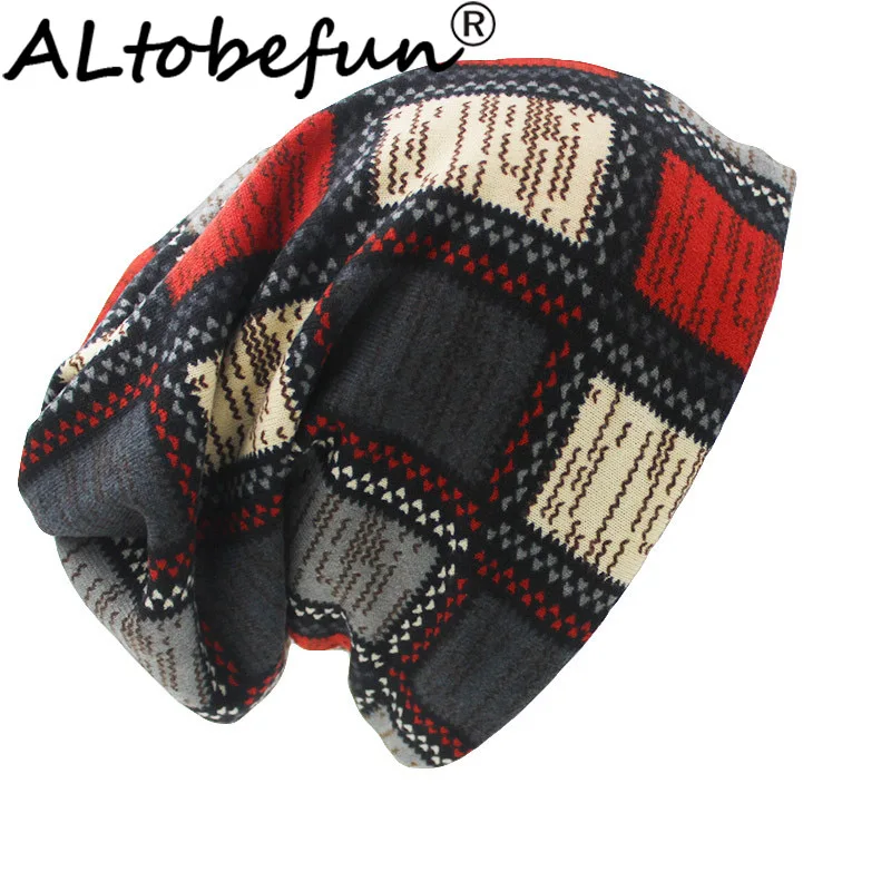 Top Trends: ALTOBEFUN Brand Autumn Winter Hats For Women Skullies And Beanies Men Hat Unisex Plaid Design Contrast Color Ladies Hat BHT022 Shoppable Styles