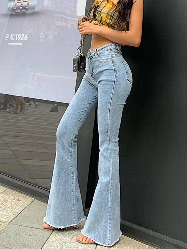 Top Trends: Flare Jeans Pants Women’s Vintage Denim Y2k Jeans Women High Waist Fashion Stretch Tall And Thin Trousers Streetwear Retro Jeans Shoppable Styles