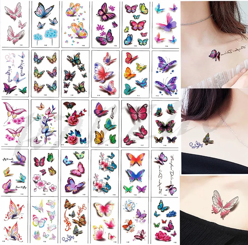 Top Trends: 30Pcs Tattoos Stickers Of Temporary Without Repetition Waterproof Tattoo Stickers Adult Children Sexy Body Art Stickers Shoppable Styles