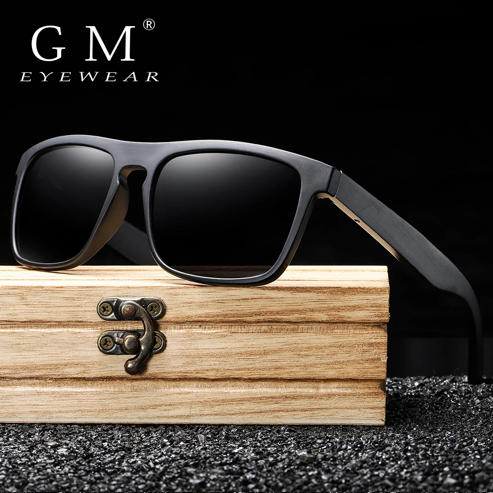 Top Trends: GM New Arrivals Black Wooden Polarized Sunglasses For Men Bamboo Sunglasses Red UV400 Lenses Fashion Driving Shades S5523 Shoppable Styles