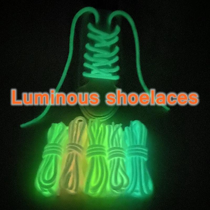 Top Trends: Round Luminous Shoelaces Glow In The Dark Night Color Fluorescent Shoelace Sports Canvas Shoelaces Adult Children Shoe Laces Shoppable Styles