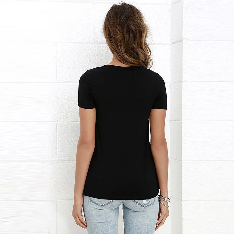 Top Trends: DICLOUD Fashion V-Neck T-Shirt Women New Summer Black Ladies' Tops Short Sleeve Lace Hollow Shirt Tees 2023 Shoppable Styles - Image 3