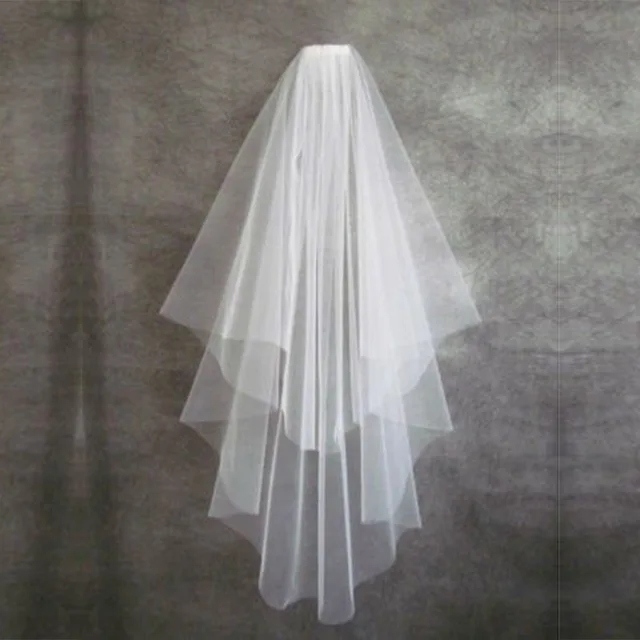 Top Trends: Wedding Veil With Comb Cut Edge 2 Layers Simple Cheap Short Veil Wedding Accessories Shoppable Styles