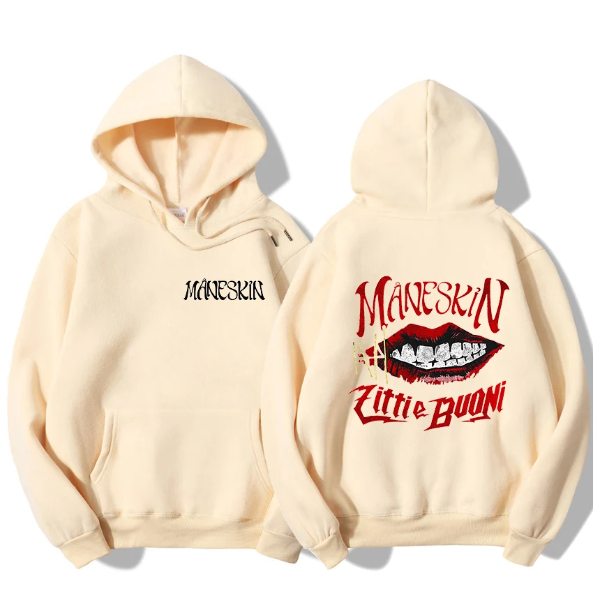 Top Trends: Maneskin Hoodies Tracksuit Pullover Hooded Streetwear Harajuku Sweatshirts Maneskin Merch Clothes Long Sleeve Oversized Hoodie Shoppable Styles