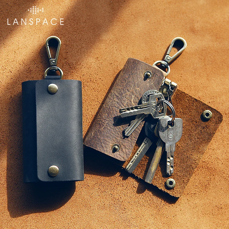 Top Trends: LANSPACE Genuine Leather Key Wallet Leather Men's Key Holder Shoppable Styles