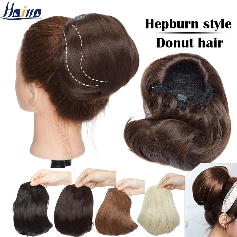 Top Trends: HAIRRO Synthetic Bride Hair Bun Donut Chignon Hair Piece Extension For Women Headwear Hair Bun For Wedding Shoppable Styles