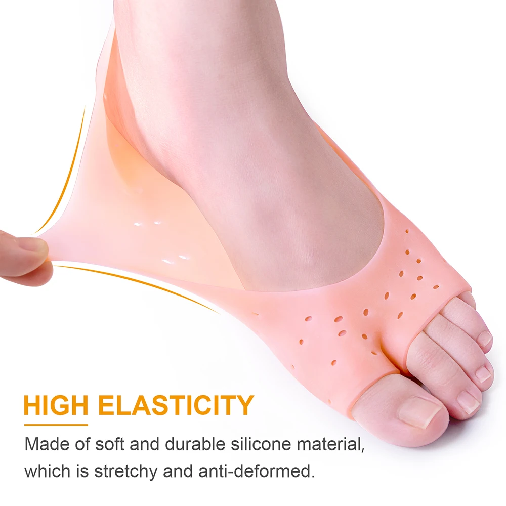 Top Trends: Soft Silicone Moisturizing Gel Open Toe Socks For Foot Care Protector Relieve Dry Cracked Peeling Heels Shoes Insole Pedicure Shoppable Styles