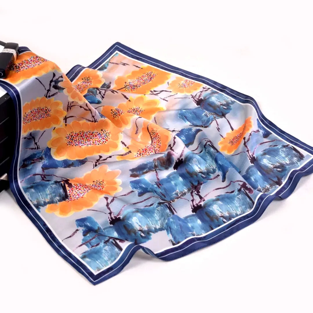 Top Trends: Suya Dream 100% REAL SILK Woman Silk Scarf 53x53cm Square Printed Scarves Shoppable Styles - Image 5