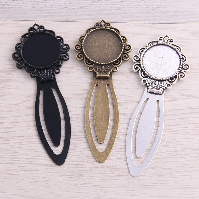 Top Trends: SWEET BELL 5pcs Three Color 20mm Cameo Steel Round Bookmarks Pattern Cabochon Settings Jewelry Blank Charm Shoppable Styles