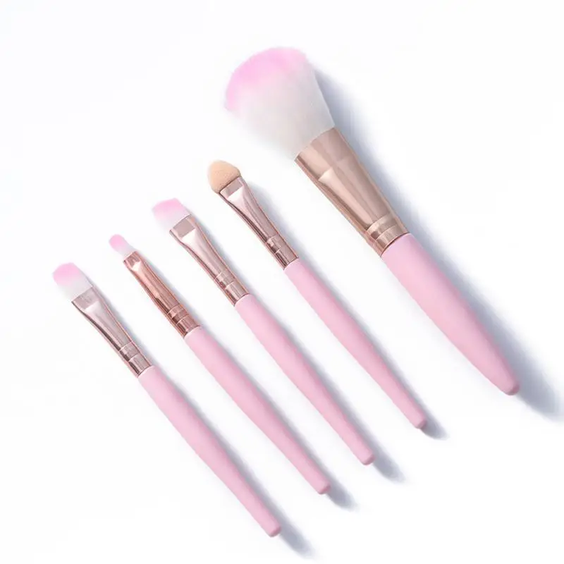 Top Trends: 5 Pcs Mini Makeup Brushes Set Tool Cosmetic Eye Shadow Foundation Blush Women Protable Travel Beauty Make Up Brush Maquiagem Shoppable Styles