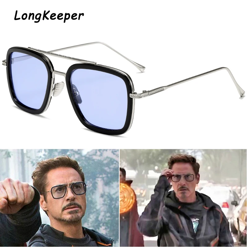 Top Trends: Luxury Fashion Tony Stark Style For Women Sunglasses Men Square Brand Design Sun Glasses Oculos Retro Male Iron Man Oculos De Shoppable Styles