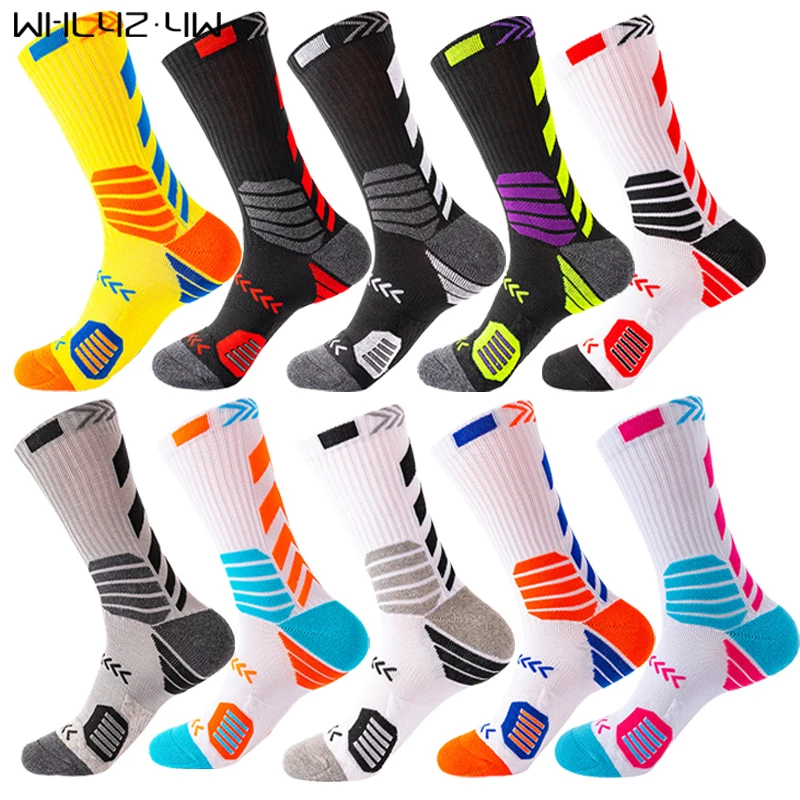 Top Trends: Professional Damping Sport Short Socks Compression Bright Color Towel Bottom Running Football Cycling Outdoor Basketball Socks Shoppable Styles