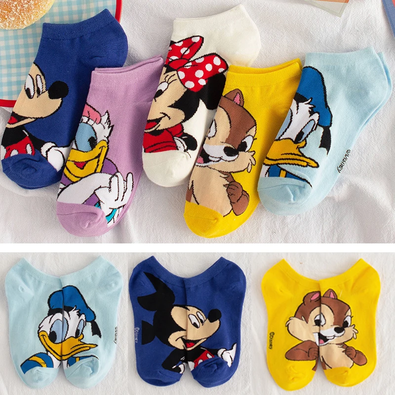 Top Trends: Disney Sock Mickey Minnie Short Woman Kawaii Donald Duck Dasiy Dumbo Cotton Girl Women Ankle Low Female Boat Socks Shoppable Styles