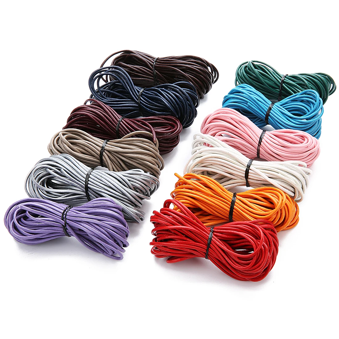 Top Trends: 10meter / lot 1 / 1.5 / 2 / 3 Mm Genuine Cow Leather Round Cord Jewelry Cord For DIY Bracelet Findings Rope String For Jewelry Making Shoppable Styles