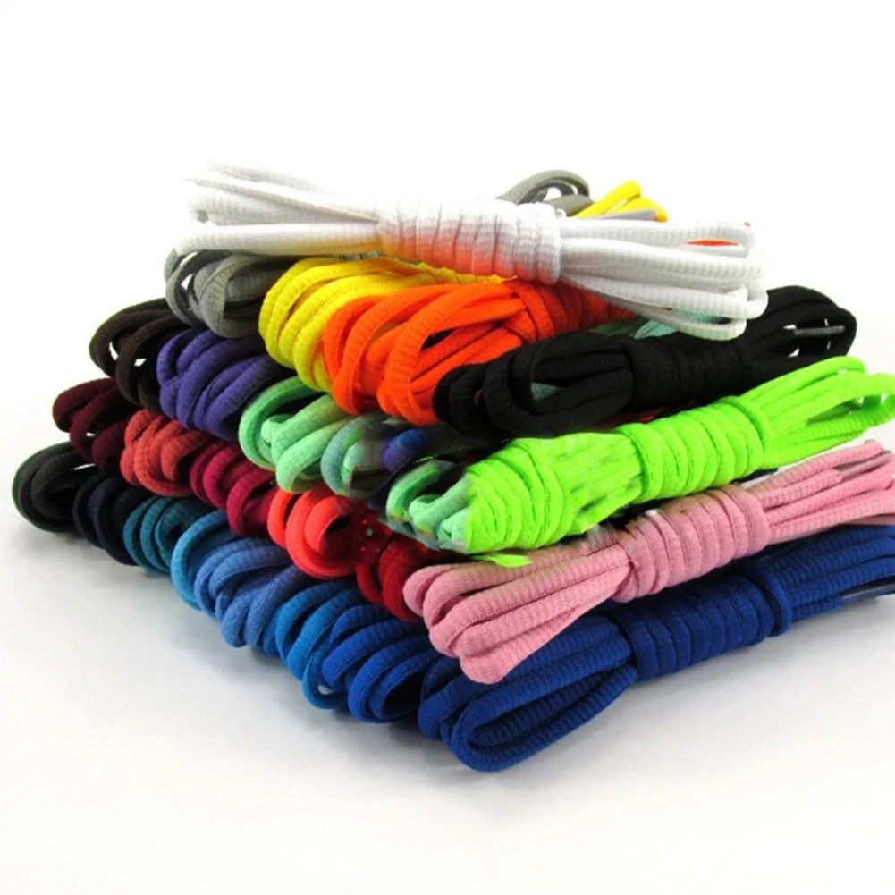 Top Trends: 1 Pairs 130cm Casual Sneaker Boots Shoe Laces Multicolor Solid Round Oval Athletic Shoelaces For Adult Sport Strings Shoe Laces Shoppable Styles