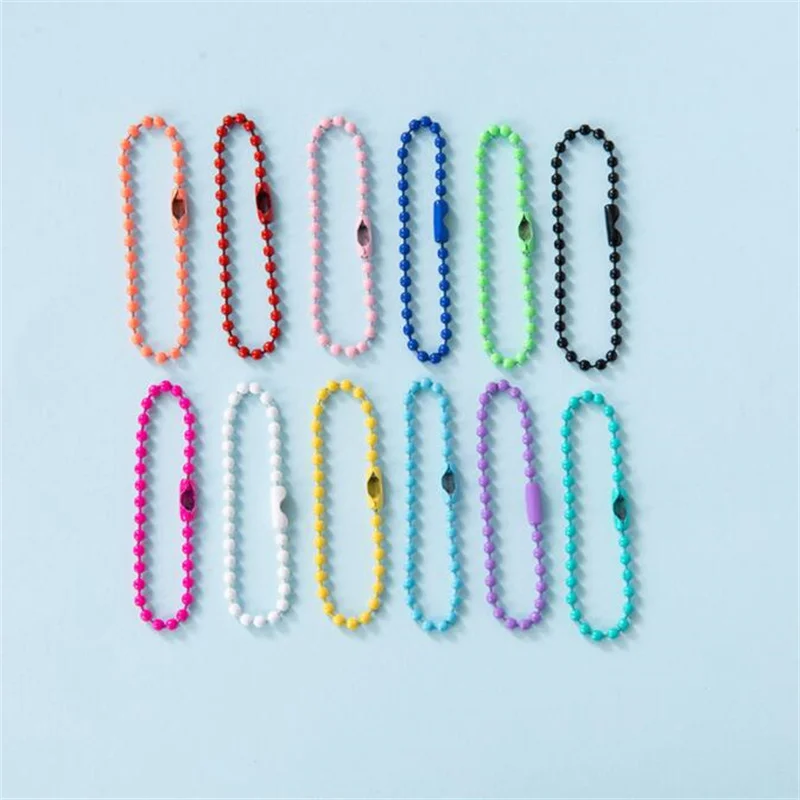 Top Trends: 10pcs / Lot 2.4MM Ball Bead Chains Fits Key / Dolls / Label Hand Tag Connector For DIY Bracelet Jewelry Making Accessorise Chains12cm Shoppable Styles