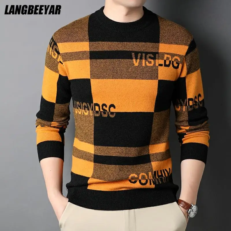 Top Trends: Top Grade New Fashion Designer Brand Luxury Street Wear Knit Pullover Letter Sweater Autum Winter Casual Jumper Mens Clothing Shoppable Styles