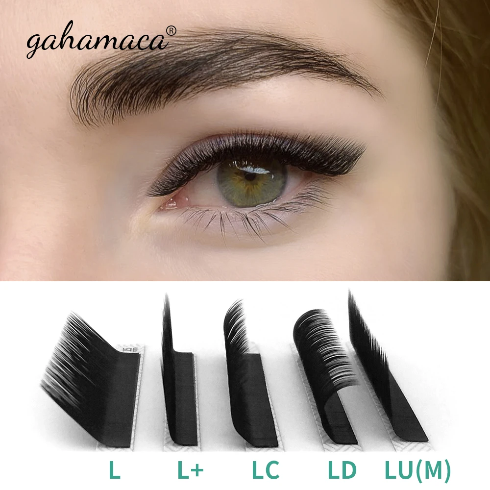 Top Trends: GAHAMACA Eyelash Extension 16rows / case 8~15mm L / L+ / LC / LD / LU(M) Mix Premium Natural Individual Makeup Maquiagem Cilios Shoppable Styles