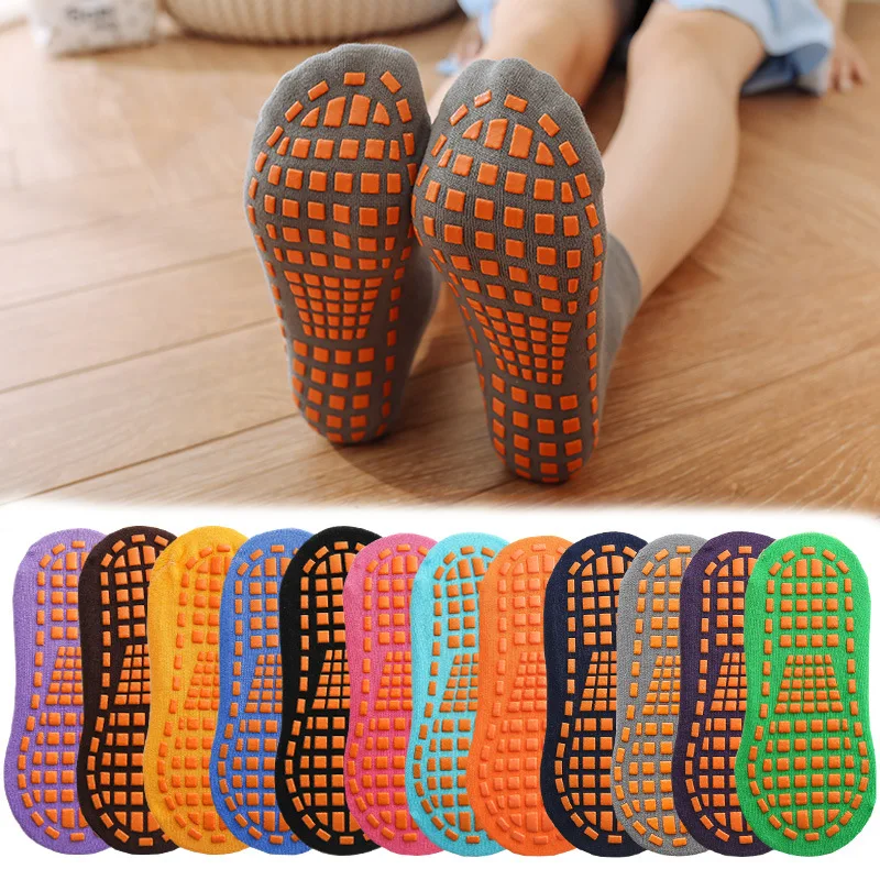 Top Trends: Kids Adults Anti-Slip Sock Trampoline Sock Cotton Breathable Short Socks Elasticity Sport Boy Girl Outside Child Socks Shoppable Styles