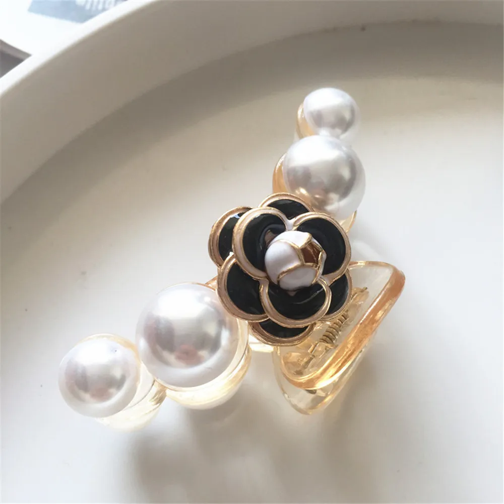 Top Trends: Hair Claw Clip Clamp For Women Girl Camellia Flower Floral Banana Pearl Korean Handmade Fashion Head Accessories Mujer Wholesale Shoppable Styles - Image 5