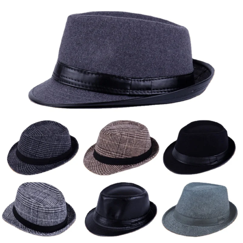 Top Trends: Winter Solid Fedoras For Men Top Jazz Hat Adult Bowler Hats Classic Version Chapeau Hats Shoppable Styles