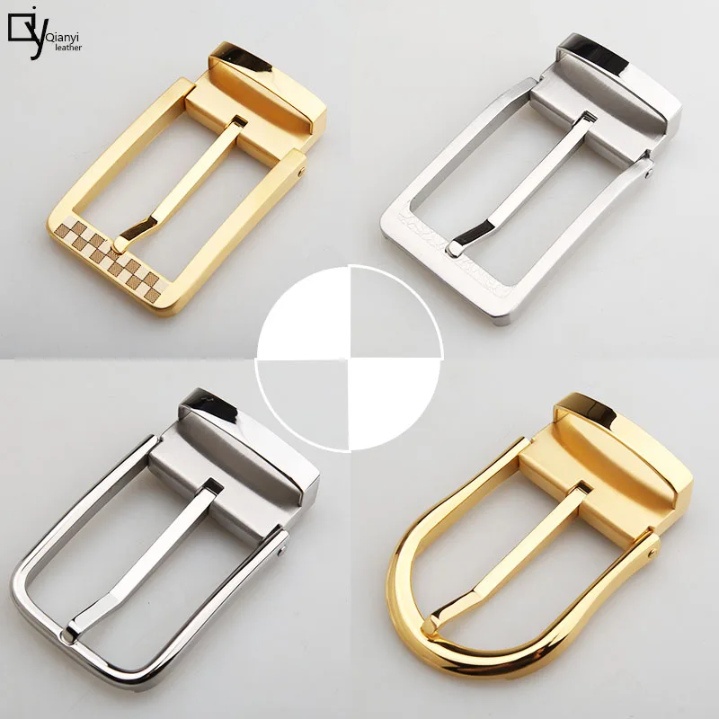 Top Trends: 1pcs Metal Stainless SteelBelt Buckle For Men Single Pin Belt Half Buckle Solid Buckle Accessories Casual Shoppable Styles