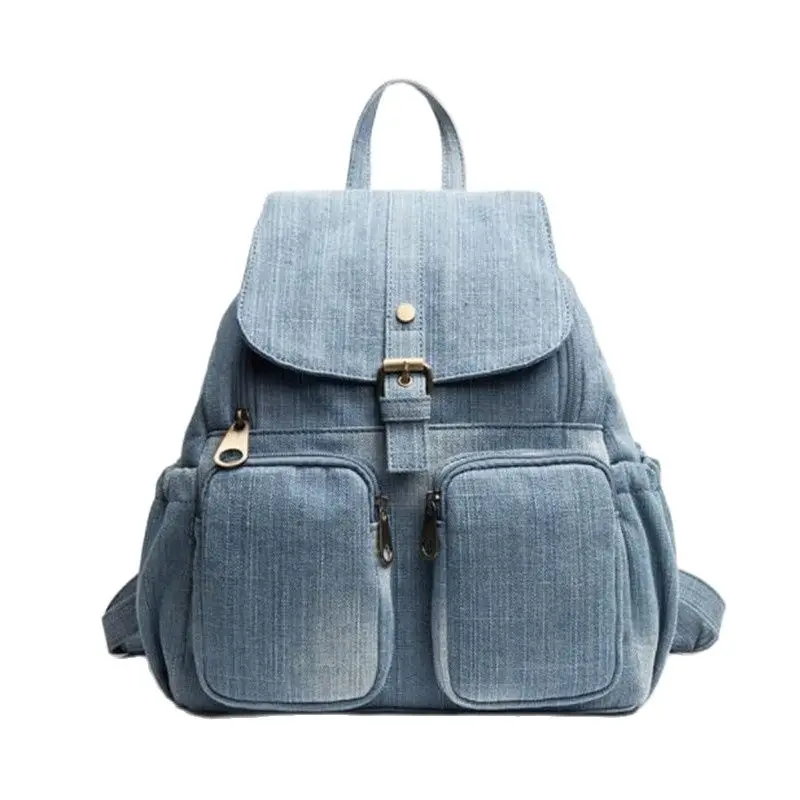 Top Trends: 2023 New Denim Travel Bags For Girls College Style Bckpacks Large Size Mother Bags School Bags Drop Shipping MN1261 Shoppable Styles