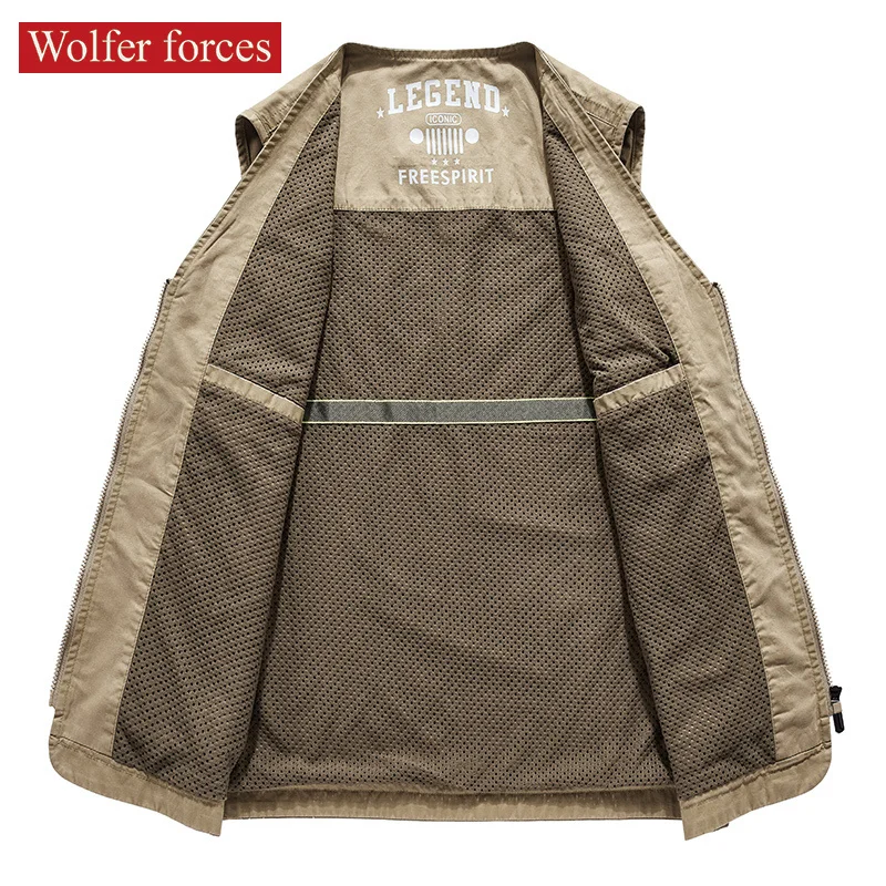 Top Trends: Spring Tooling Vest Men's Multi Pocket Fishing Photography Jackets Outdoor Mountaineering Vests Autumn Cotton Vest Thermal Coats Shoppable Styles - Image 4