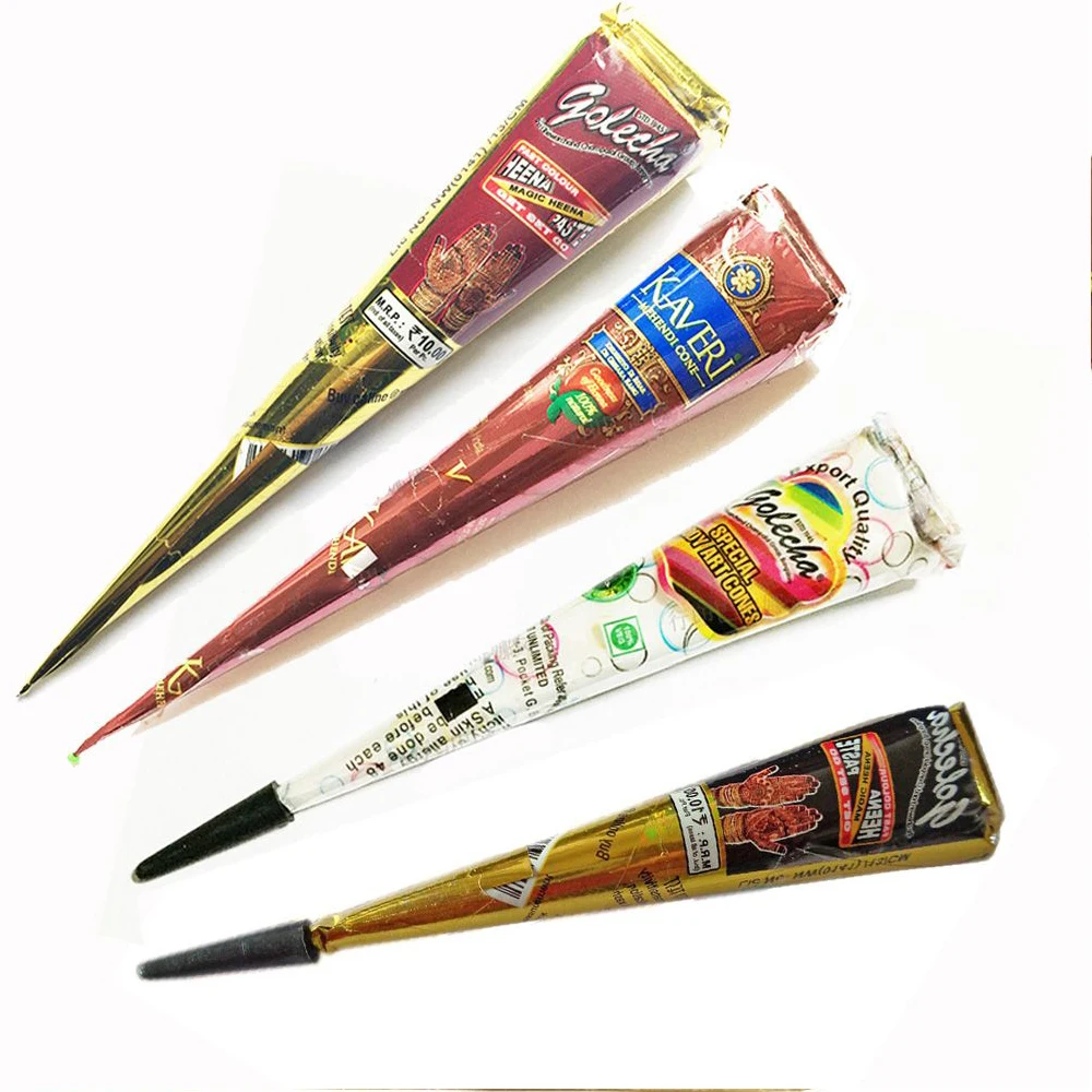 Top Trends: New Henna Tattoo Paste Black White Brown Red Henna Cones Indian For Temporary Tattoo Sticker Body Paint Art Cream Cone Wholsale Shoppable Styles