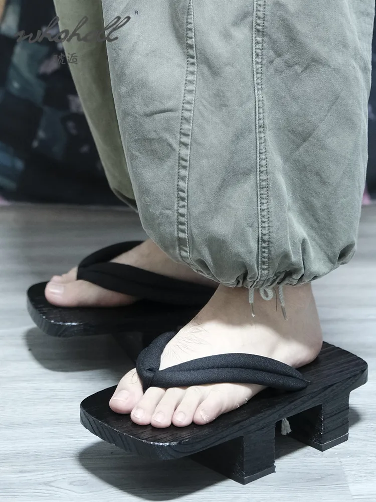 Top Trends: Summer Man Flip Flops Japanese Wooden Geta Samurai Clogs Shoes Cosplay Costumes Shoes Thick Bottom Platform Sandals Man Slipper Shoppable Styles