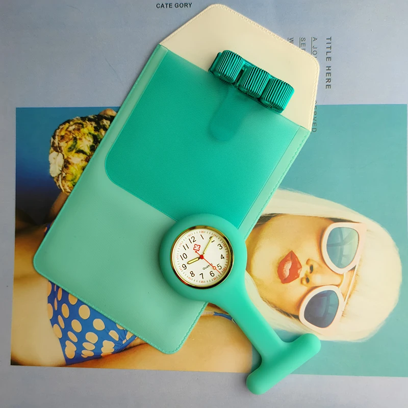 Top Trends: Silicone Nurse Watch With Pencil Case And Pen Holder Fob Pocket Quartz Doctor Medical Clock Nursing Accessories Gift 3pcs Suit Shoppable Styles