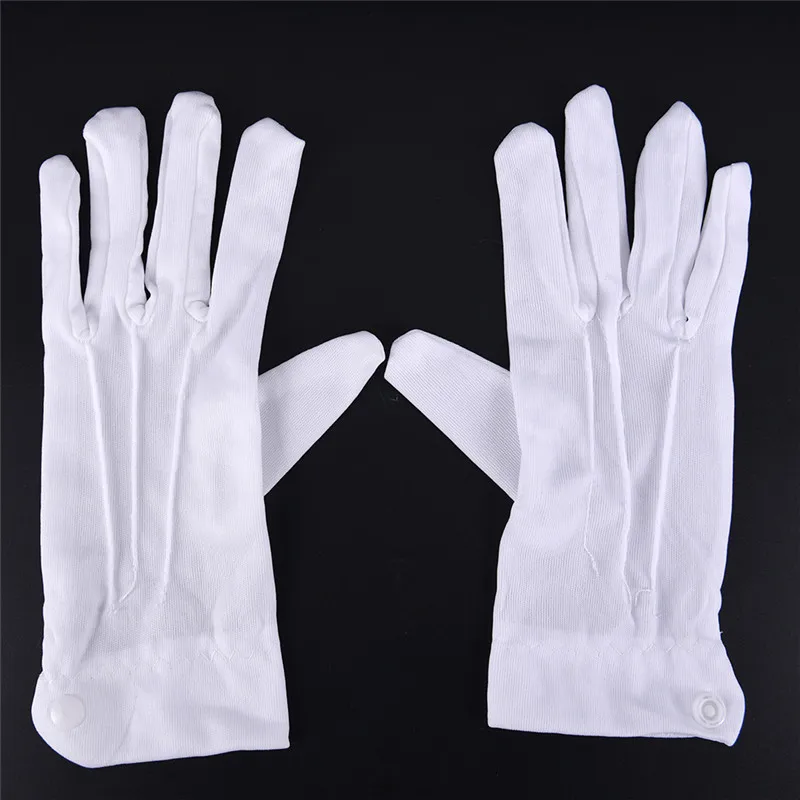 Top Trends: 1Pair Women Men Household Gloves Coin Jewelry Lightweight Gloves Serving / Waiters / drivers White Cotton Inspection Work Gloves Shoppable Styles