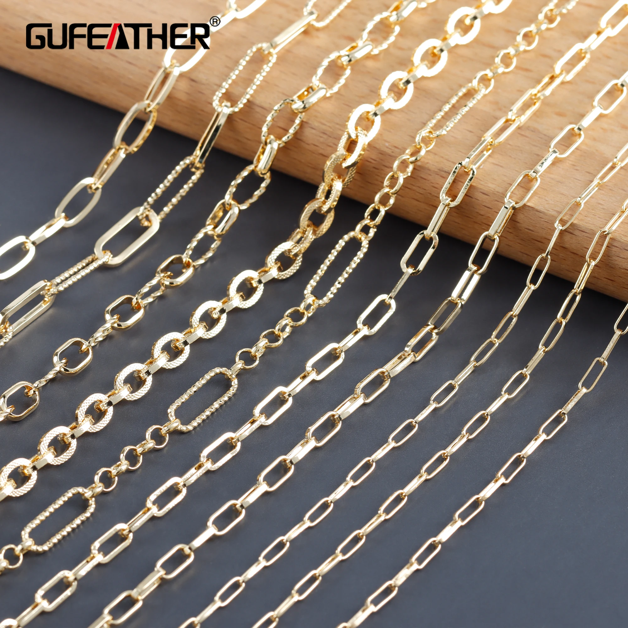 Top Trends: GUFEATHER C86, jewelry Accessories, diy Chain, pass REACH, nickel Free, 18k Gold Plated, copper Metal, diy Bracelet Necklace, 1m / lot Shoppable Styles