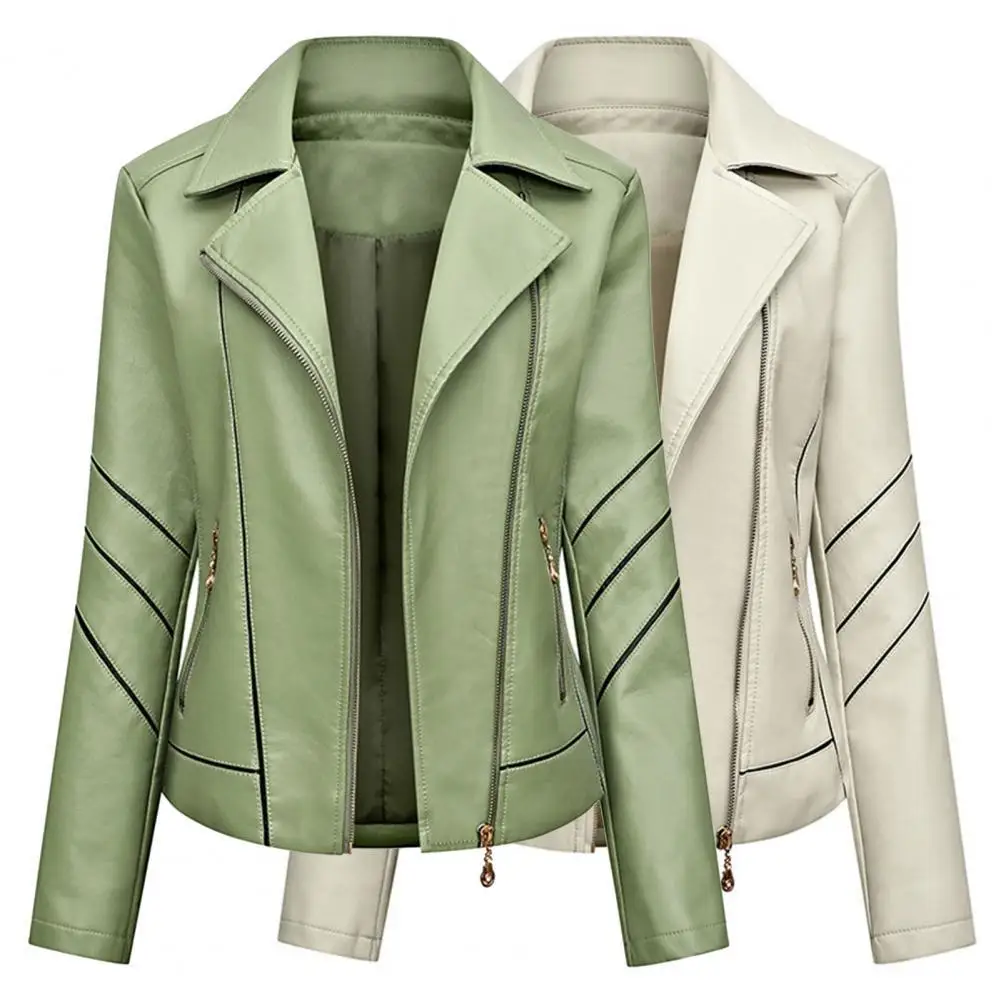 Top Trends: Stylish Women Jacket Cool Wear Resistant All Match Women Coat Lady Coat Biker Jacket Shoppable Styles