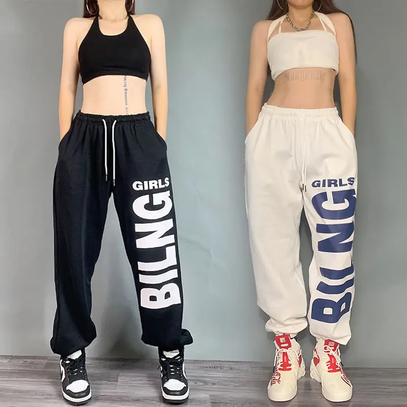 Top Trends: Woman High Waist Loose Tie Feet Letter Sweatpants Pockets Printing Fashion Streetwear High Street Jogging Sports Women's Pants Shoppable Styles - Image 3