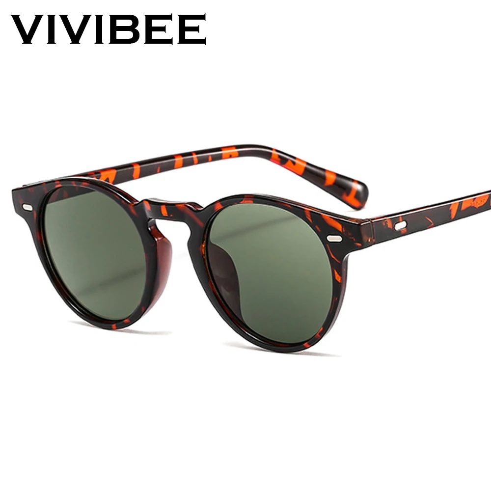 Top Trends: VIVIBEE Retro Men Square Sunglasses Vintage UV400 Leopard Frame Women 2024 Anti Glare Brand Designer Summer Eyeglasses Shoppable Styles