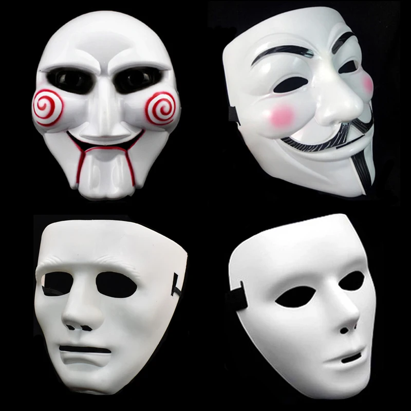 Top Trends: Movie Masquerade Anonymous Face Mask Halloween Party Cosplay Masks Props For Adult Kids Film Theme Mask Anime Costumes Supplies Shoppable Styles