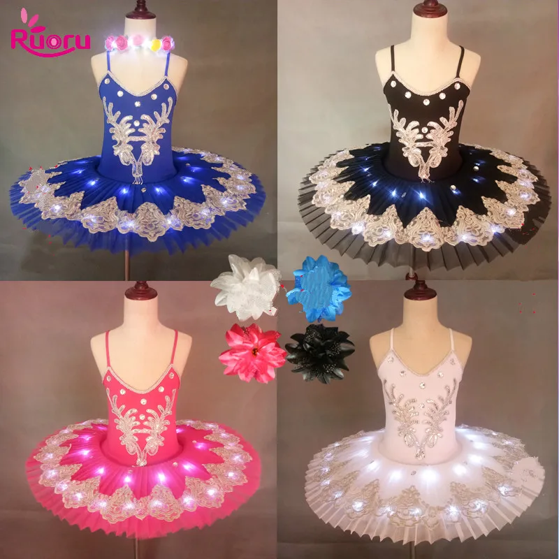 Top Trends: Ruoru Professional Led Light Swan Lake Ballet Led Tutu Girls Ballerina Dress Kids Ballet Dress Dancewear Stage Party Costumes Shoppable Styles